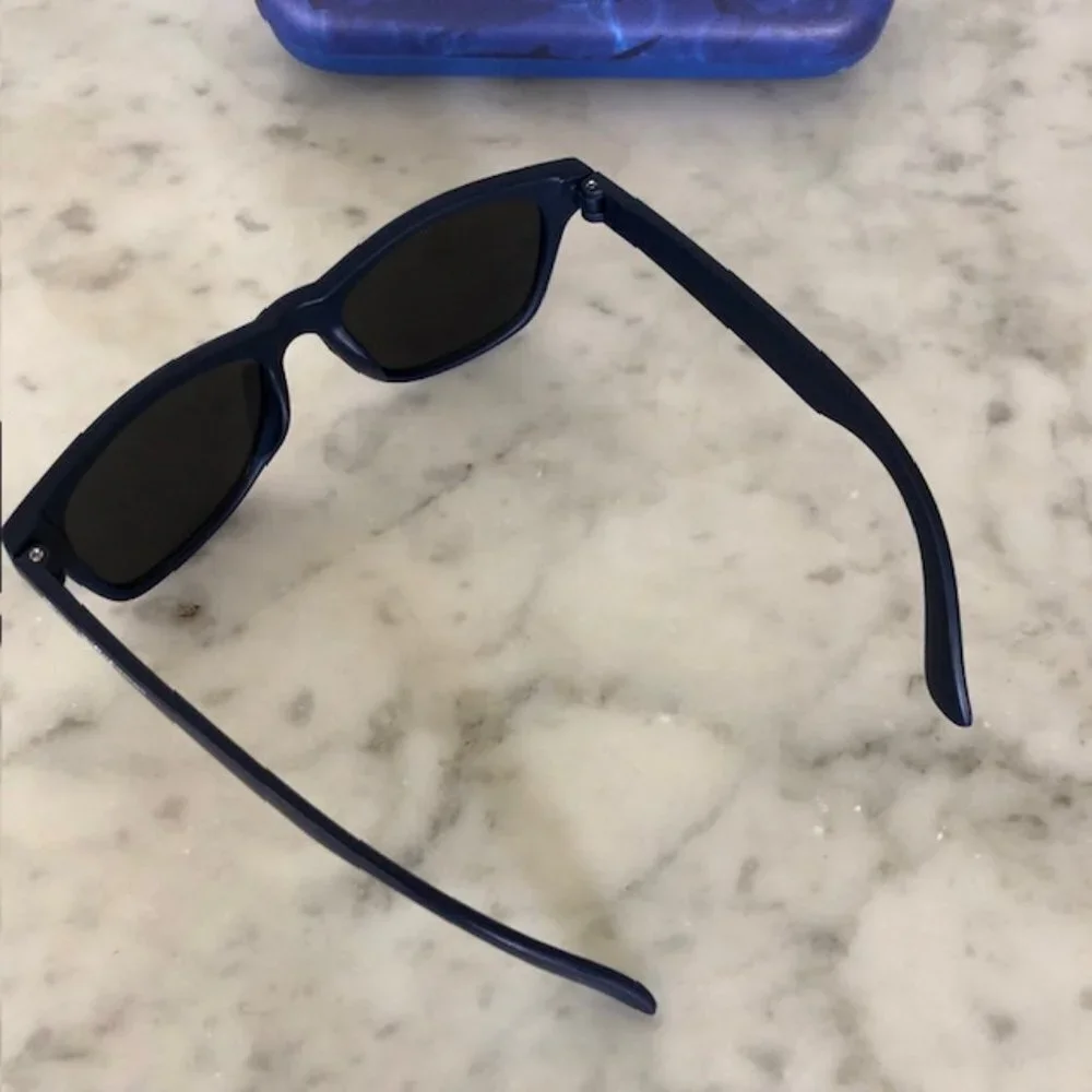 TOMMY BAHAMA Kids Navy Sunglasses & Shark Hard Case